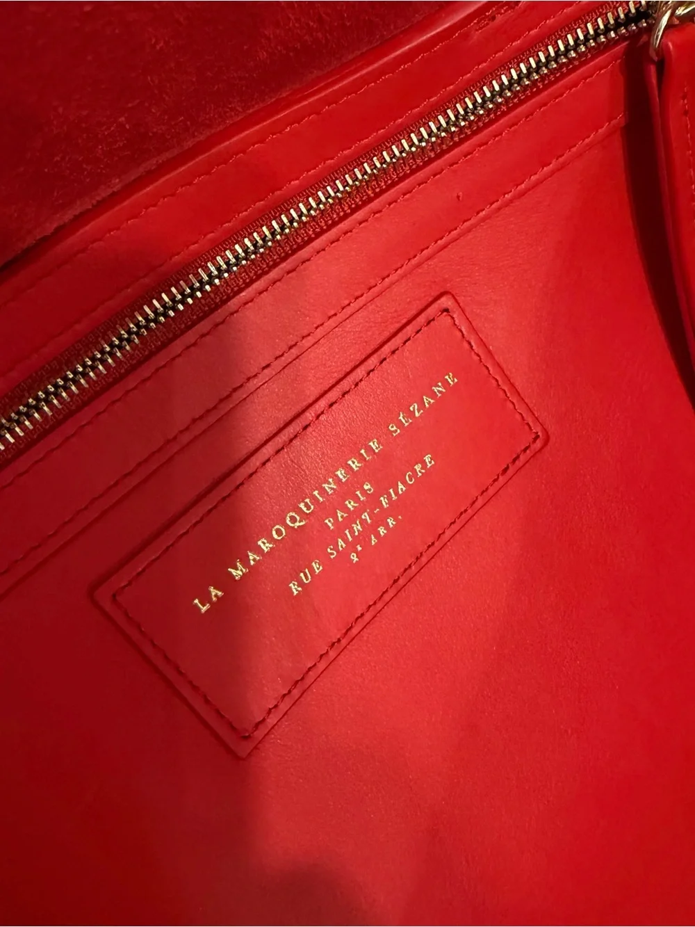 Sezane "The Tote" in Patent Red - Picture 10 of 14